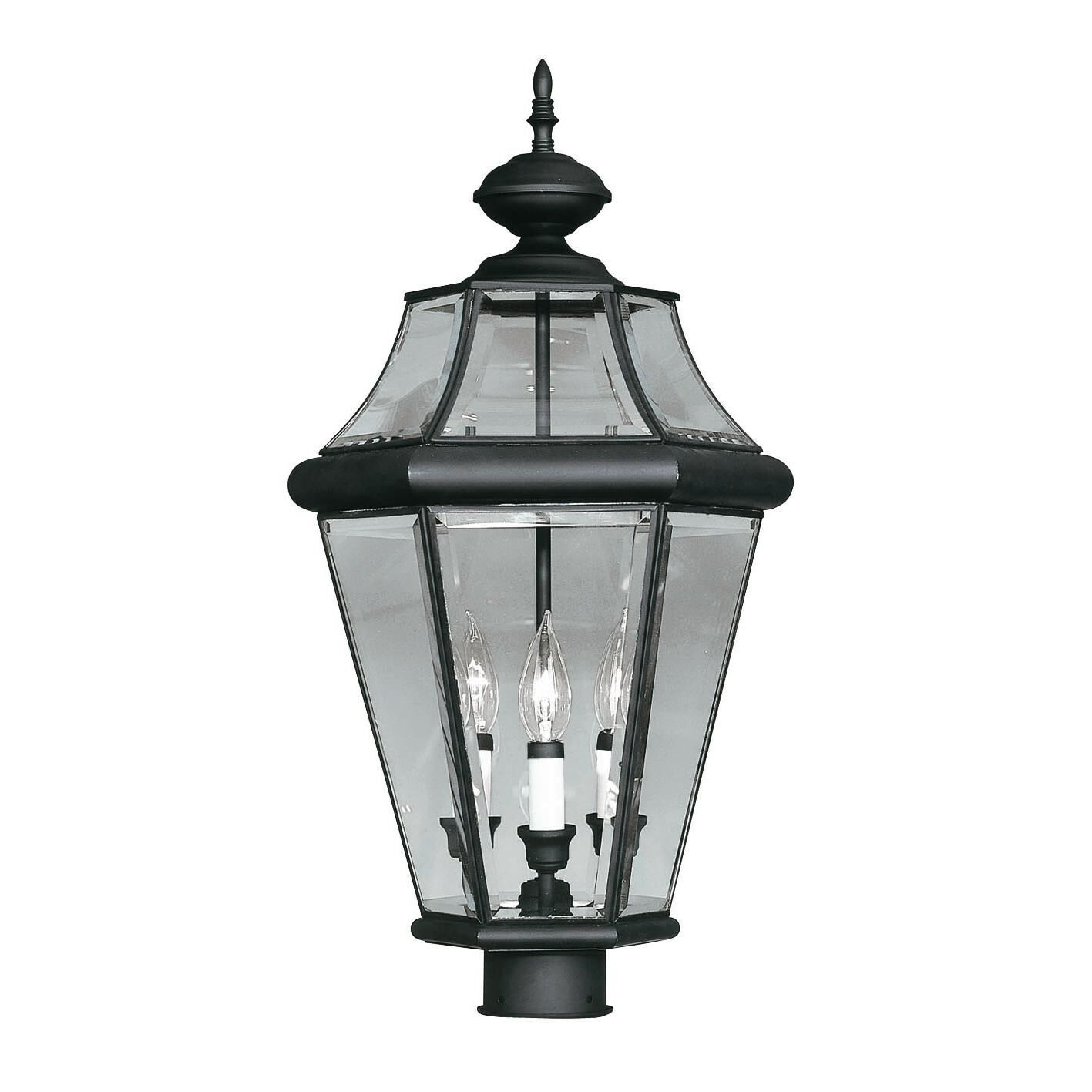 Georgetown 23 Inch Tall 3 Light Outdoor Post Lamp by Livex Lighting